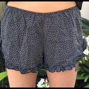 Brandy Melville Blue Floral Vodi Shorts